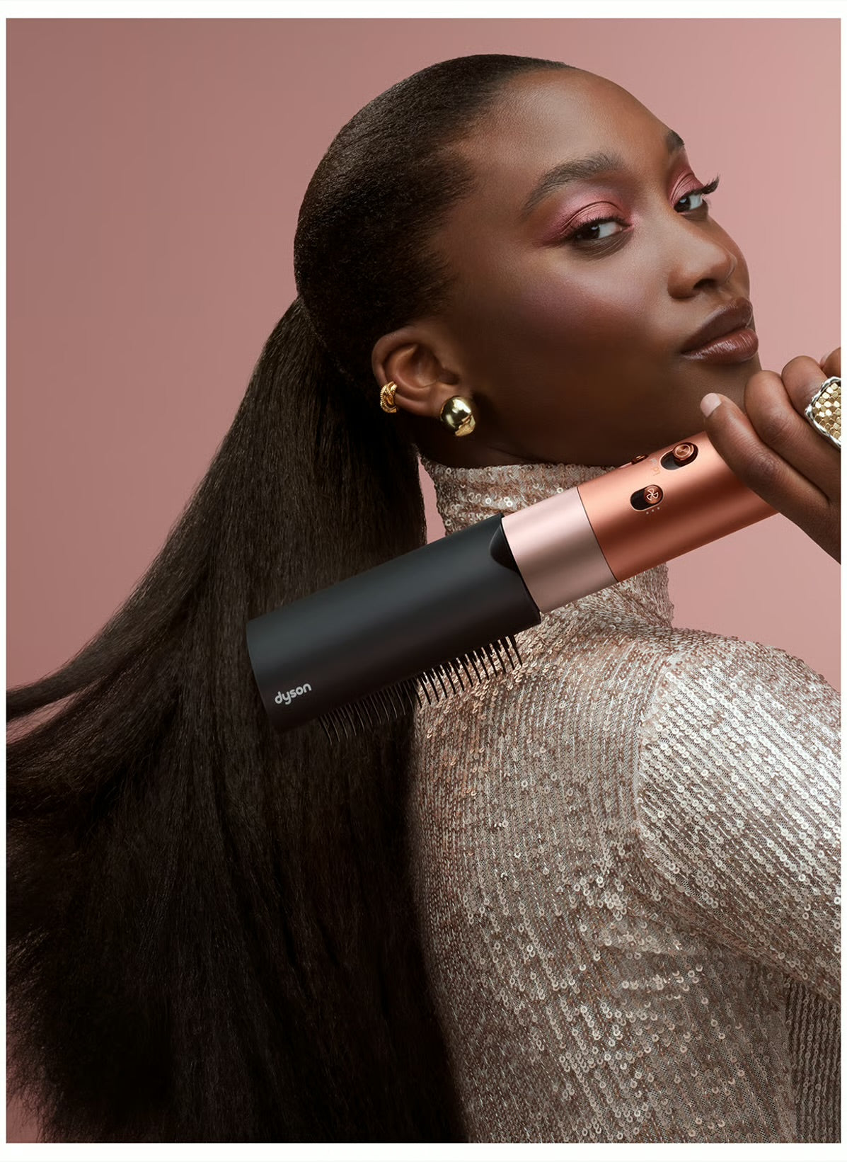 Dyson Airwrap I.D Cheveux bouclés à frisés edition limitée Soie/Ambrée